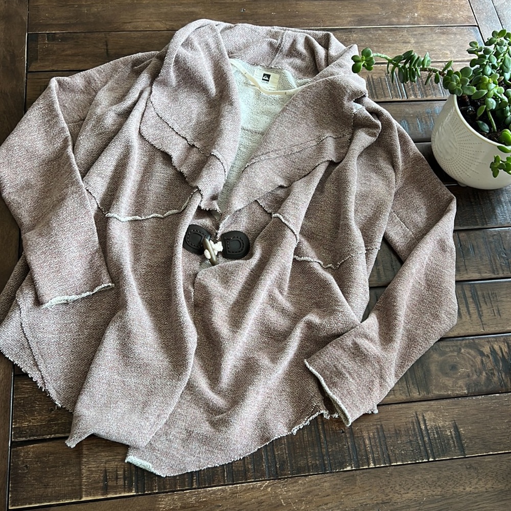 QSW Quicksilver Women's lightweight sweatshirt XS BOHO beach shorter in back EUC